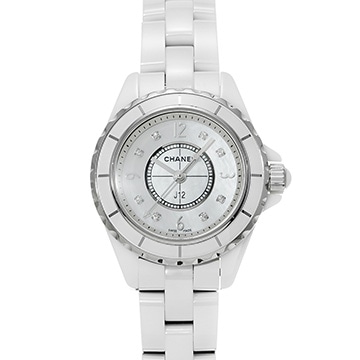 シャネル J12 29MM H2570 ホワイトシェル/ダイヤモンド レディース 時計 【中古】【wristwatch】