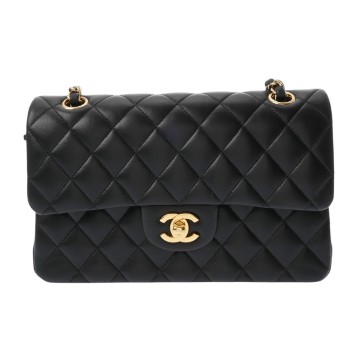シャネル マトラッセ クラシック スモールハンドバッグ 23cm ブラック A01113 ラムスキン レディース バッグ 【中古】【bag】