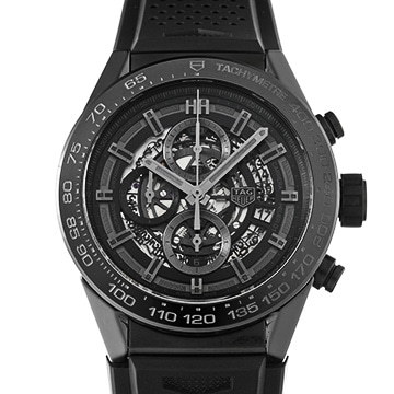 タグ ホイヤー カレラ キャリバーホイヤー01 クロノグラフ CAR2A90.FT6071 ブラック メンズ 時計 【中古】【wristwatch】