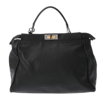 フェンディ ピーカブー ラージ  ブラック 8BN210 レザー レディース バッグ 【中古】【bag】