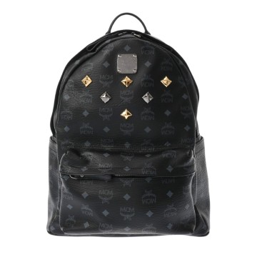 エム シー エム バックパック  ブラック MWK1SVE01BK001 レザー/スタッズ レディース バッグ 【中古】【bag】