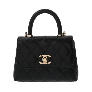 シャネル マトラッセ チェーンクラッチ ブラック AP4244 キャビアスキン レディース バッグ 【中古】【bag】