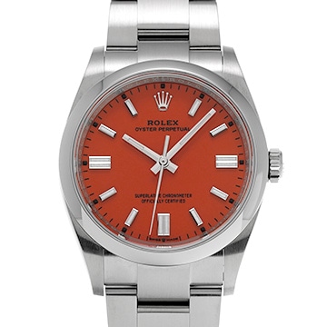 ロレックス オイスターパーペチュアル 36 126000 コーラルレッド メンズ 時計 【中古】【wristwatch】