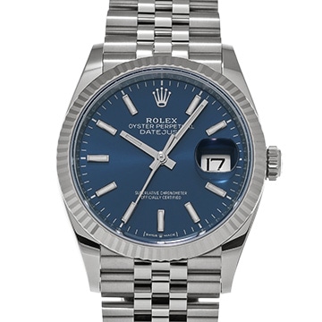 ロレックス デイトジャスト 36 126234 ブライトブルー メンズ 時計 【中古】【wristwatch】