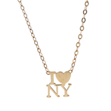 ティファニー I LOVE NY ネックレス イエロー K18イエローゴールド YG レディース ジュエリー 【中古】【jewelry】