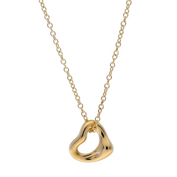 ティファニー オープンハートネックレス  イエロー K18イエローゴールド YG レディース ジュエリー 【中古】【jewelry】