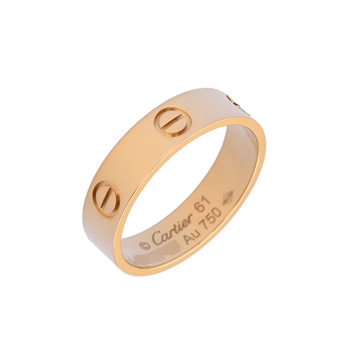 カルティエ ラブリング #61 イエロー K18イエローゴールド YG レディース ジュエリー 【中古】【jewelry】