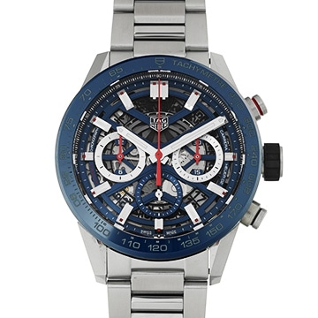 タグ ホイヤー カレラ キャリバー ホイヤー02 クロノグラフ CBG2011.BA0662 スケルトン メンズ 時計 【中古】【wristwatch】