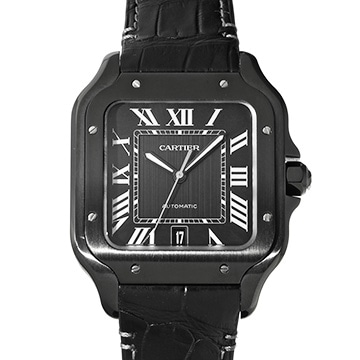 カルティエ サントス ドゥ カルティエ LM WSSA0039 ブラック メンズ 時計 【中古】【wristwatch】