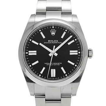 ロレックス オイスターパーペチュアル 41 124300 ブラック メンズ 時計 【中古】【wristwatch】