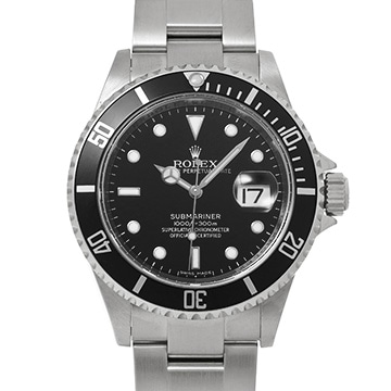 ロレックス サブマリーナ デイト 16610 ブラック メンズ 時計 【中古】【wristwatch】