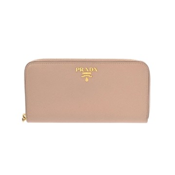 プラダ ラウンドファスナー 長財布 ピンク 1ML506 サフィアーノレザー レディース 財布 【中古】【purse】