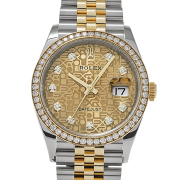 ロレックス デイトジャスト 126283RBR シャンパンコンピュータ/ダイヤモンド メンズ 時計 【中古】【wristwatch】