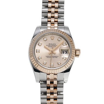 ロレックス デイトジャスト 179171G ピンク/ダイヤモンド レディース 時計 【中古】【wristwatch】