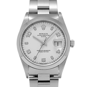 ロレックス オイスターパーペチュアル デイト 15200 ホワイト メンズ 時計 【中古】【wristwatch】