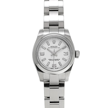 ロレックス オイスターパーペチュアル 26 176200 ホワイト レディース 時計 【中古】【wristwatch】