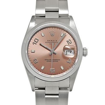 ロレックス オイスターパーペチュアル デイト 15200 ピンク メンズ 時計 【中古】【wristwatch】