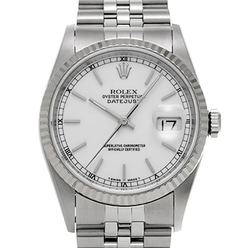 ロレックス デイトジャスト 16234 ホワイト メンズ 時計 【中古】【wristwatch】