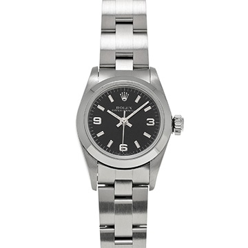 ロレックス オイスターパーペチュアル 67180 ブラック レディース 時計 【中古】【wristwatch】