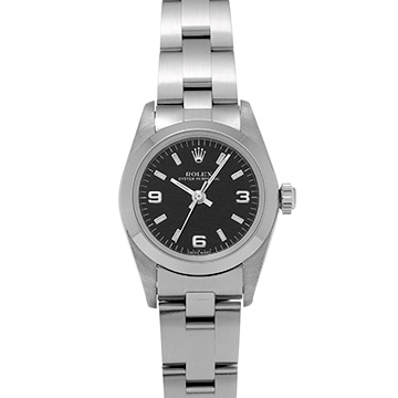 ロレックス オイスターパーペチュアル 76080 ブラック レディース 時計 【中古】【wristwatch】