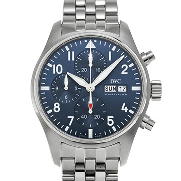 IWC パイロットウォッチ クロノグラフ 41 IW388102 ブルー メンズ 時計 【中古】【wristwatch】