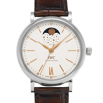 IWC ポートフィノ オートマティック ムーンフェイズ 37 IW459011 シルバーメッキ/ダイヤモンド メンズ 時計 【中古】【wristwatch】