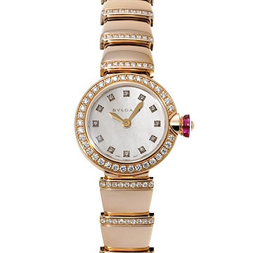 ブルガリ ピッコラ ルチェア LUP23G ホワイトシェル/ダイヤモンド レディース 時計 【中古】【wristwatch】