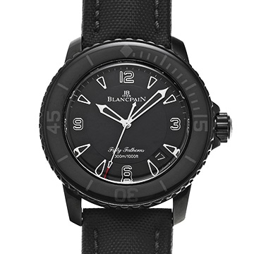 ブランパン フィフティ ファゾムス 5015-11C30-52A ブラック メンズ 時計 【中古】【wristwatch】