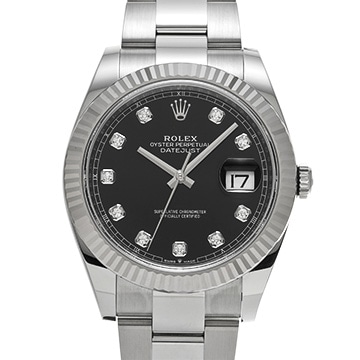 ロレックス デイトジャスト 41 126334G ブライトブラック/ダイヤモンド メンズ 時計 【新品】【wristwatch】