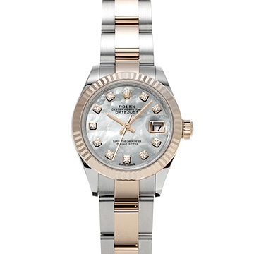 ロレックス レディ デイトジャスト 28 279171NG ホワイトシェル/ダイヤモンド レディース 時計 【新品】【wristwatch】