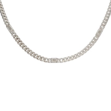 フェンディ チェーンリンクネックレス FFモチーフ 30.3g スターリングシルバー レディース ジュエリー 【新品】【jewelry】