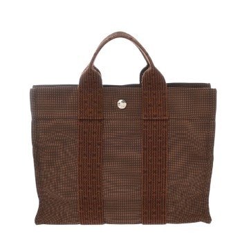 エルメス エールライン トート PM ショコラ キャンバス ユニセックス バッグ 【中古】【bag】