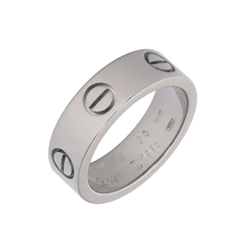 カルティエ ラブリング #50 シルバー K18ホワイトゴールド WG レディース ジュエリー 【中古】【jewelry】