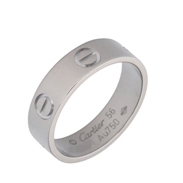 カルティエ ラブリング #56 シルバー K18ホワイトゴールド WG レディース ジュエリー 【中古】【jewelry】