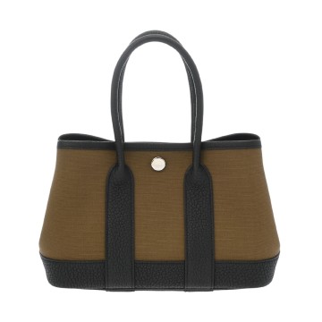 エルメス ネオガーデンパーティ 23 オリーブグリーン/べブラン トワルオフィシエ/ネゴンダ レディース バッグ 【新品】【bag】