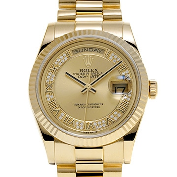 ロレックス デイデイト 118238MR シャンパン/ダイヤモンド メンズ 時計 【中古】【wristwatch】