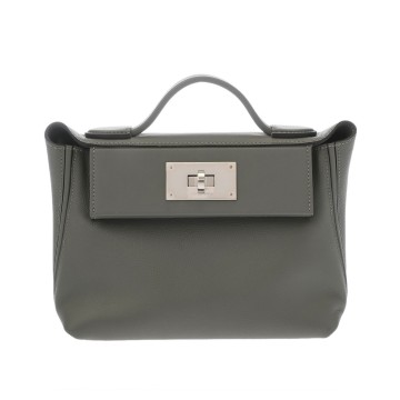 エルメス 24/24 MINI グリメイヤー エバーカラー/ヴォースイフト レディース バッグ 【未使用】【bag】