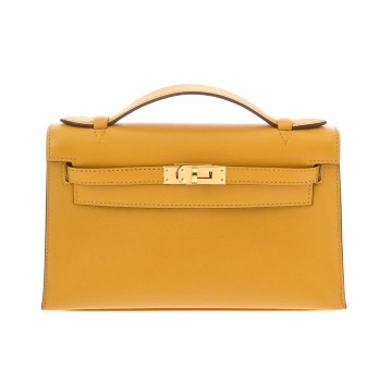 エルメス ポシェットケリー  ジョーヌドール ヴォースイフト レディース バッグ 【未使用】【bag】