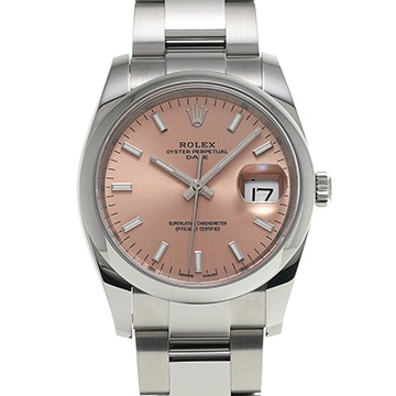 ロレックス オイスターパーペチュアル デイト 34 115200 ピンク メンズ 時計 【中古】【wristwatch】