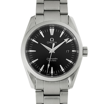 オメガ シーマスター アクアテラ クォーツ 2518.50 ブラック メンズ 時計 【中古】【wristwatch】