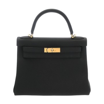 エルメス ケリー 28 内縫い ブラック トゴ レディース バッグ 【新品】【bag】
