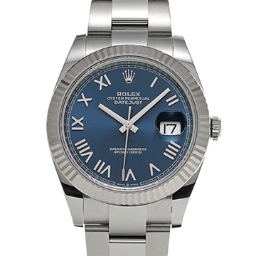 ロレックス デイトジャスト 41 126334 アズーロブルー メンズ 時計 【中古】【wristwatch】