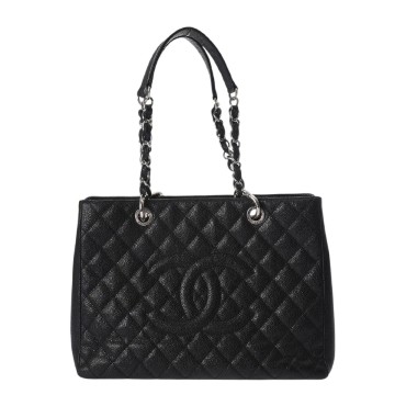 シャネル マトラッセ GST グランドショッピングトート ブラック A50995 キャビアスキン レディース バッグ 【中古】【bag】