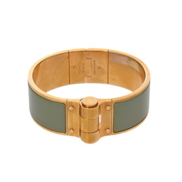 エルメス シャルニエール GM ソルド品 ミントグリーン/ゴールド金具 エナメル レディース ジュエリー 【中古】【jewelry】