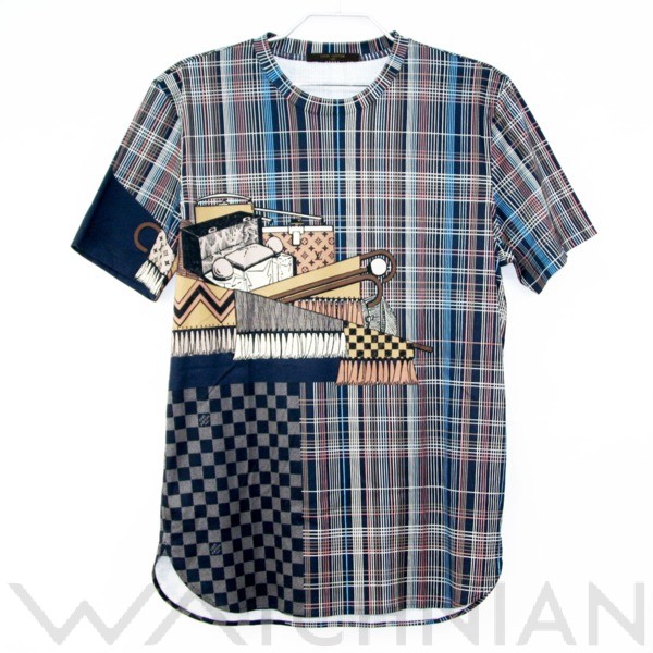 Tシャツ　ダミエ　コットン100%　マルチカラー　表記サイズ:M マルチカラー コットン LOUIS VUITTON ルイ・ヴィトン レディース  【中古】