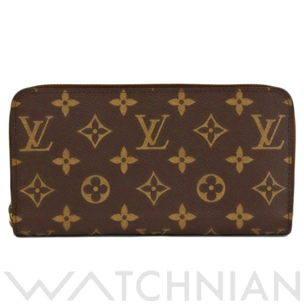 ルイ ヴィトン / LOUIS VUITTON モノグラム ジッピー・ウォレット モノグラム ブラウン M42616 ラウンドファスナー長 ZIP ブラウン/ゴールド金具 M42616 モノグラムキ