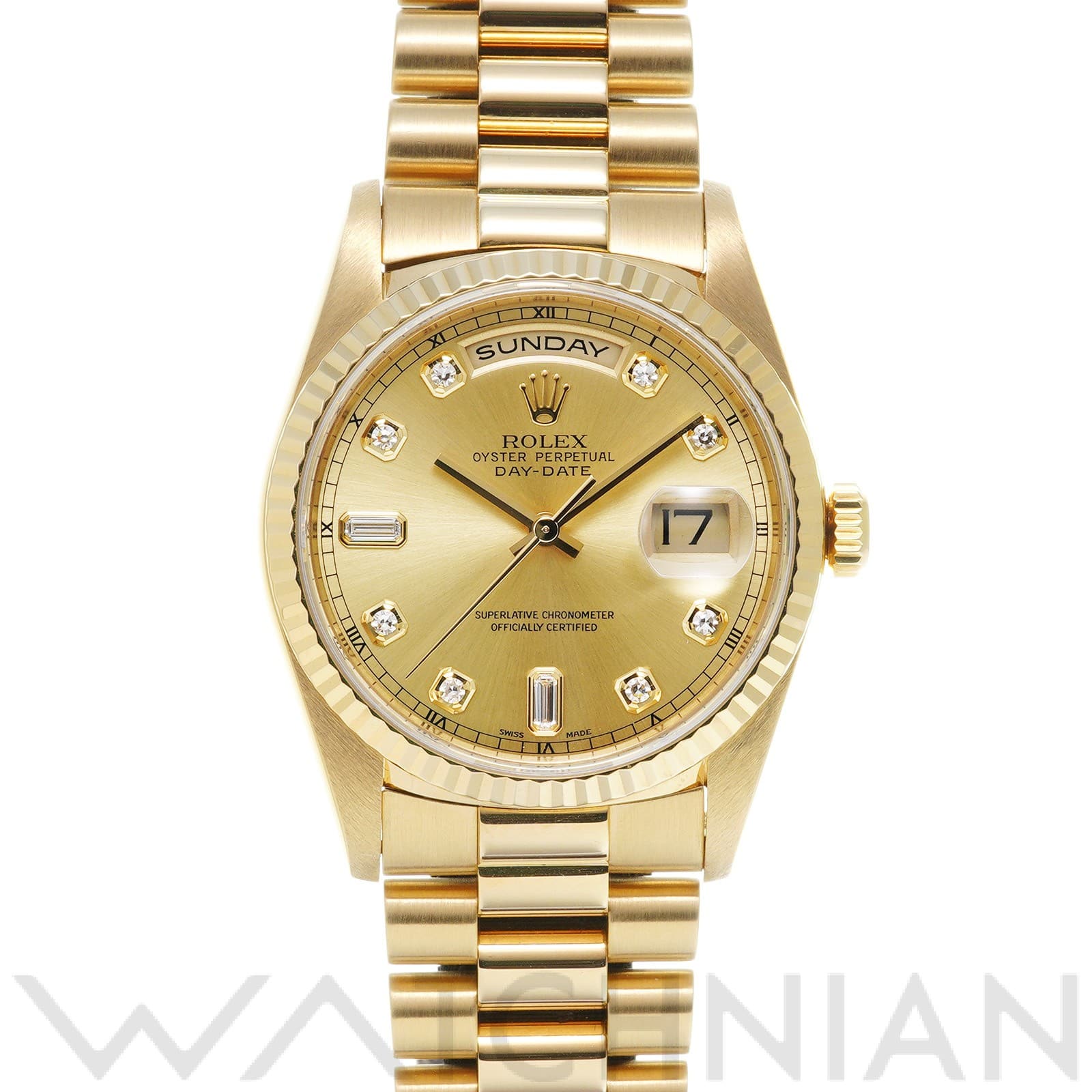 デイデイト 36 18238G X番(1992年頃製造) シャンパン/ダイヤモンド